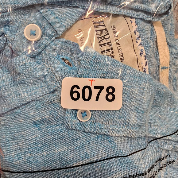 NWOT Heritage Report Collection Short Sleeve Linen Shirt Sz XL - Picture 8 of 8